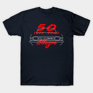 Austin Allegro classic car outline 50th anniversary special edition (white) T-Shirt